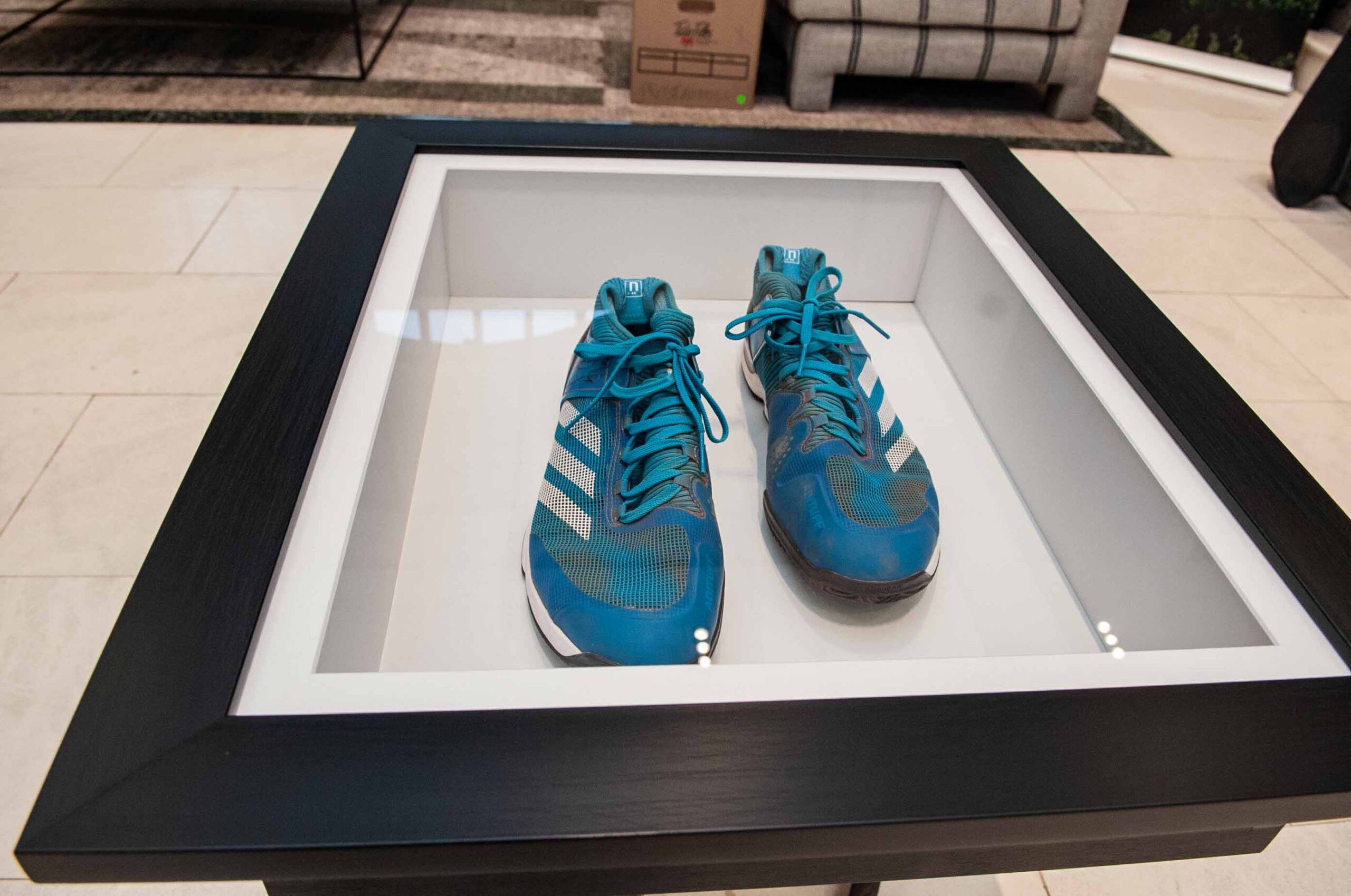 Alexander Zverev Signed and Framed Shoes